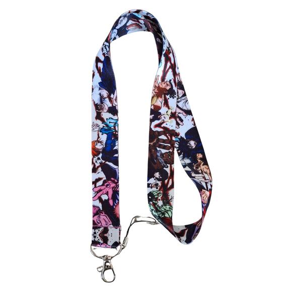 Japanese Anime Jujutsu Kaisen Neck Lanyard White Fabric With Holder Clip Unisex - Picture 5 of 6